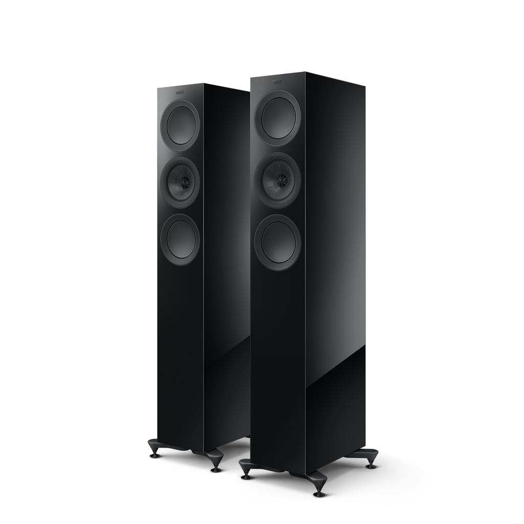 Kef R5 Meta Floorstanding Loudspeaker Gloss Black R5MBL, Each