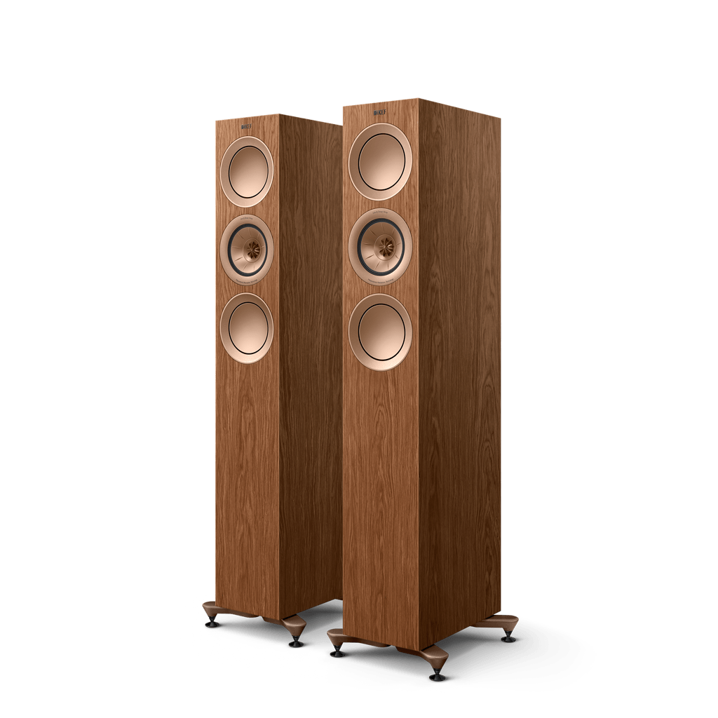 Kef R5MWA R5 Meta Floorstanding Loudspeaker Walnut , Each