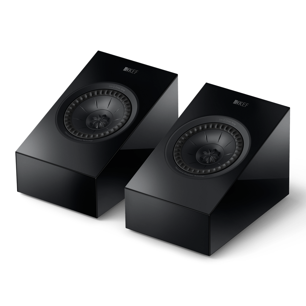 Kef R8 Meta Dolby Atmos Surround Speaker Gloss Black R8MBL, Pair