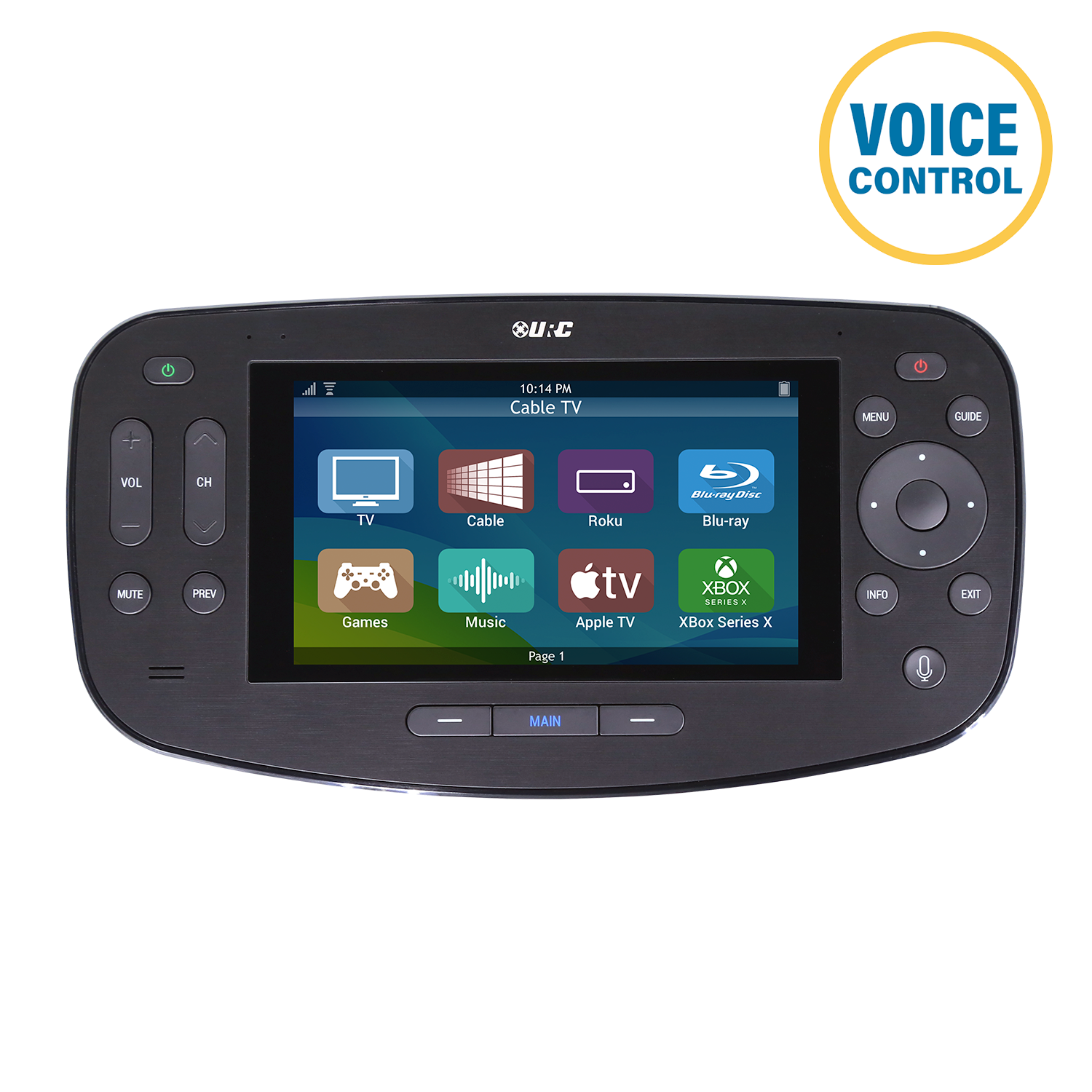 URC MX-4000 5" Touch Screen Controller with Hard Buttons and Voice Control