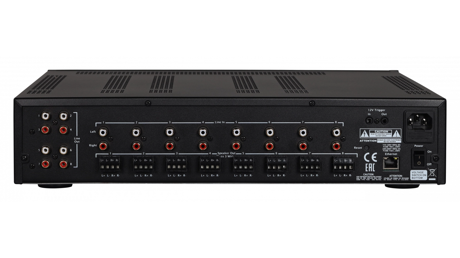 Elac IS-AMP1650-BK Integrator 16 x 50W Multi-Zone Amplifier - Black, Each