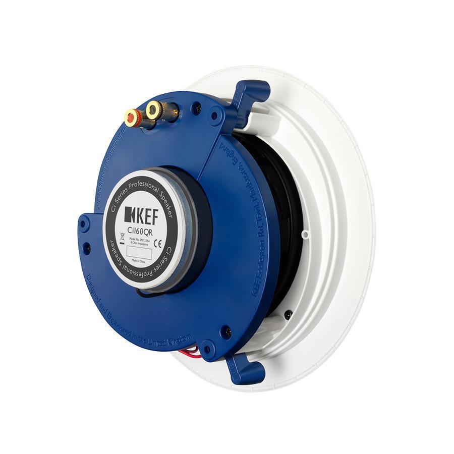 Kef 6.5" In-Ceiling Ultra Thin Bezel Loudspeaker White Ci160QR, Each