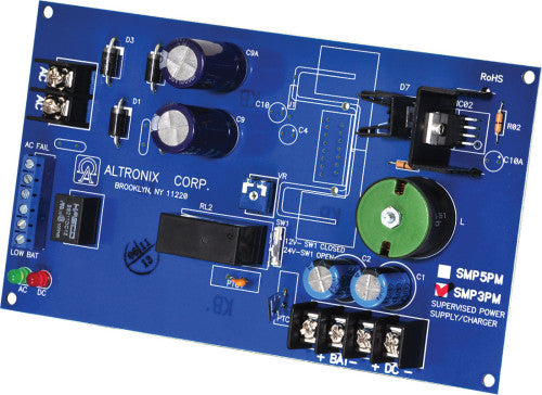Altronix SMP3PM 12/24VDC, 2.5A SPRVSD PS/CHGR