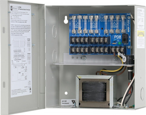 Altronix ALTV248UL 24 VAC/3.5A/8 OUT UL CCTV P/S