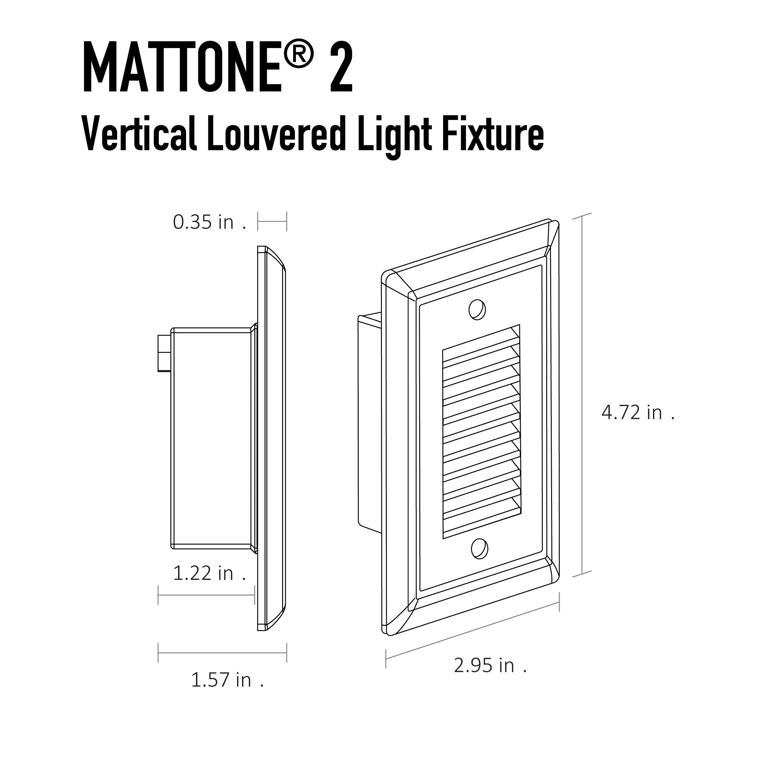 Diode MATTONE 2 Step Light - Vertical Louvered, Bronze