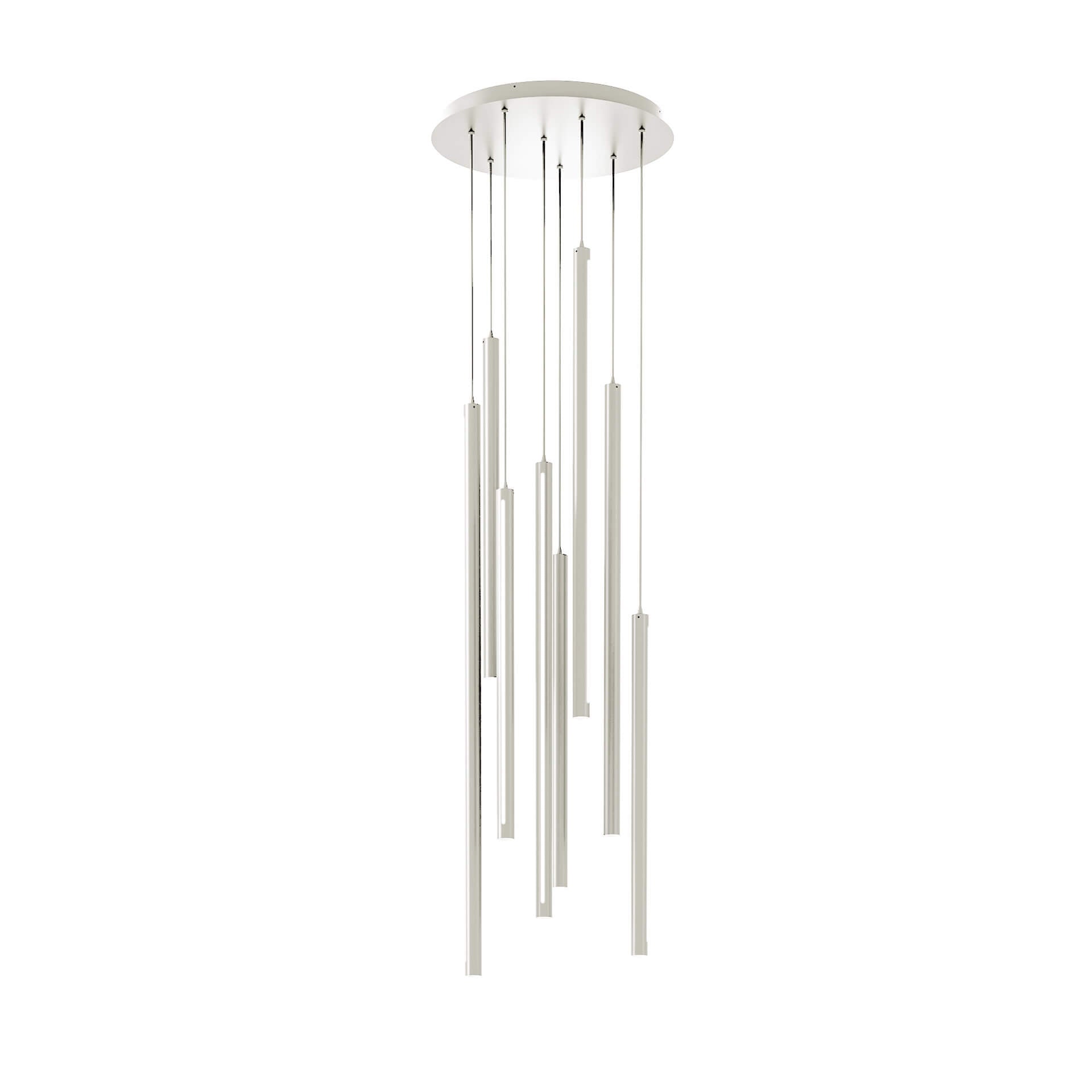 DALS PDLED120-8-WH Round Canopy - 8 piece Decorative pendant cylinder