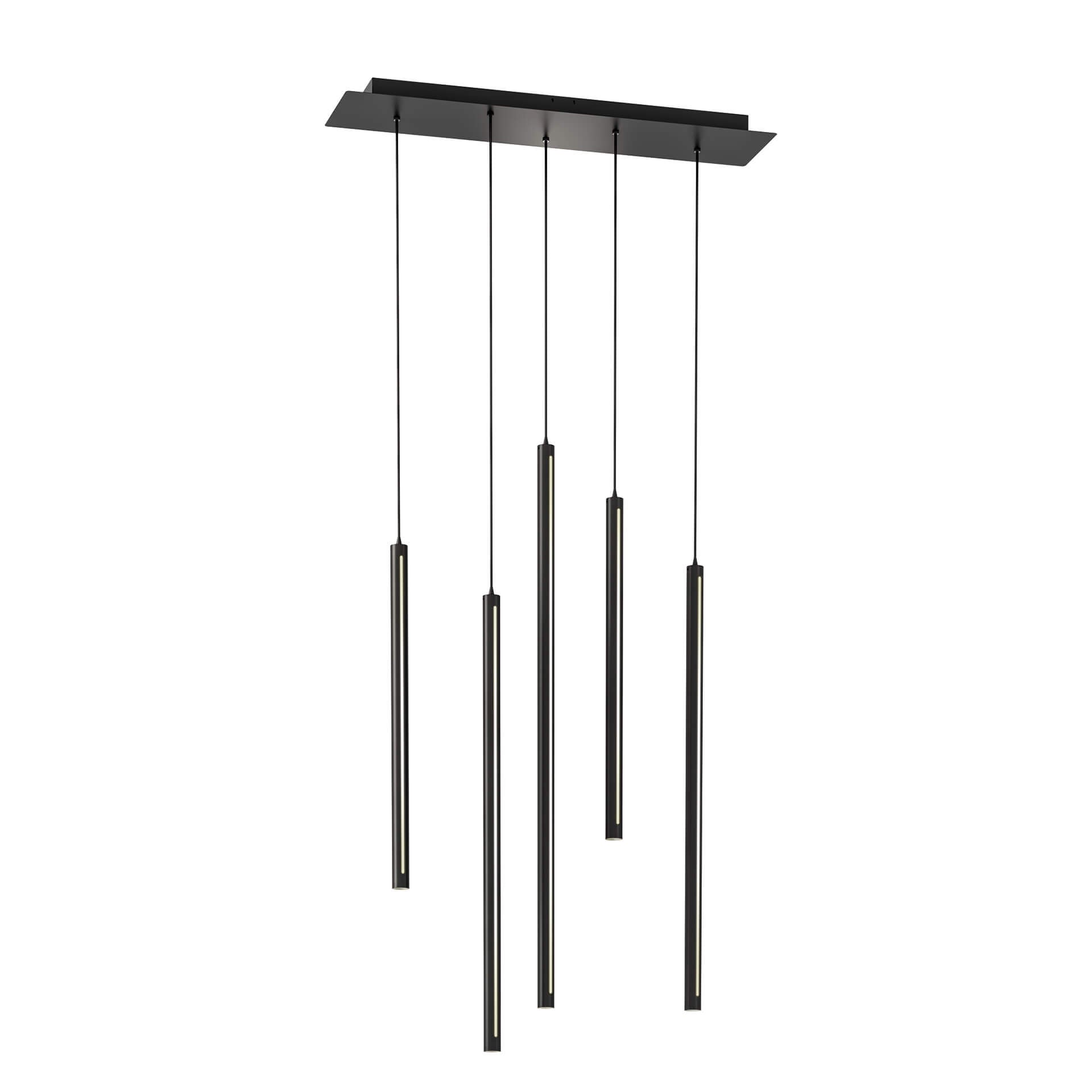 DALS PDLED120-5SQ-BK Square Canopy - 5 piece Decorative pendant cylinder