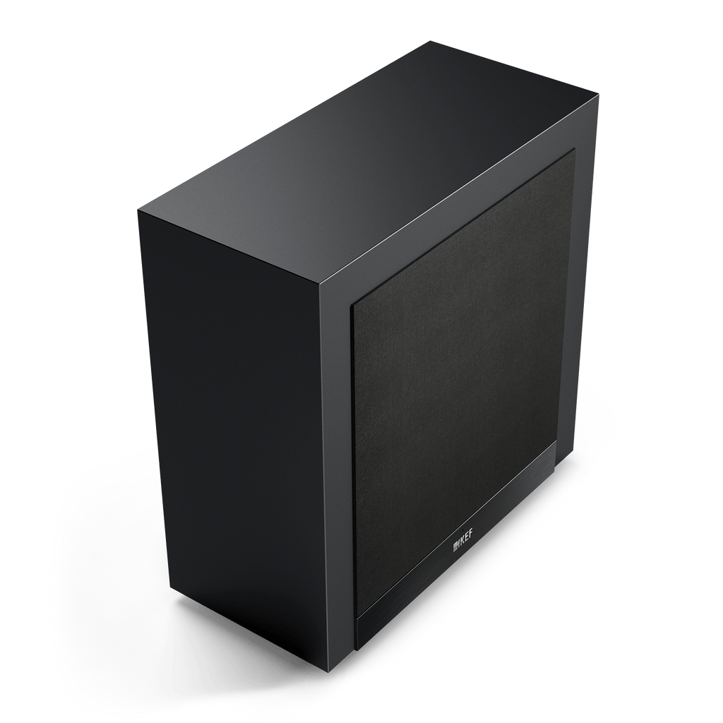 Kef UltraThin, 1 x 10in Woofer, 250W Amp Subwoofer Black T2BL, Each