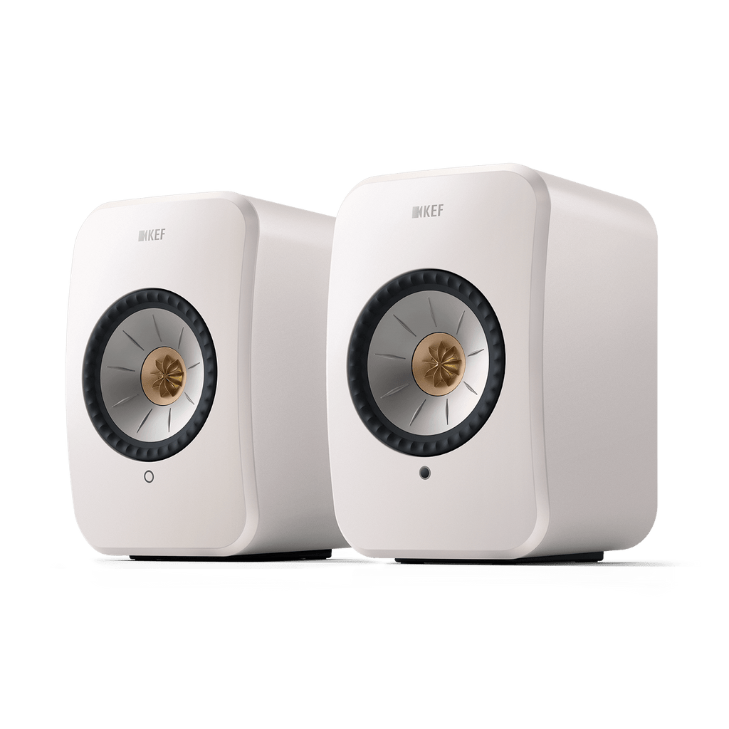 Kef Wireless HiFi Bookshelf Speakers White LSXIIWH, Pair