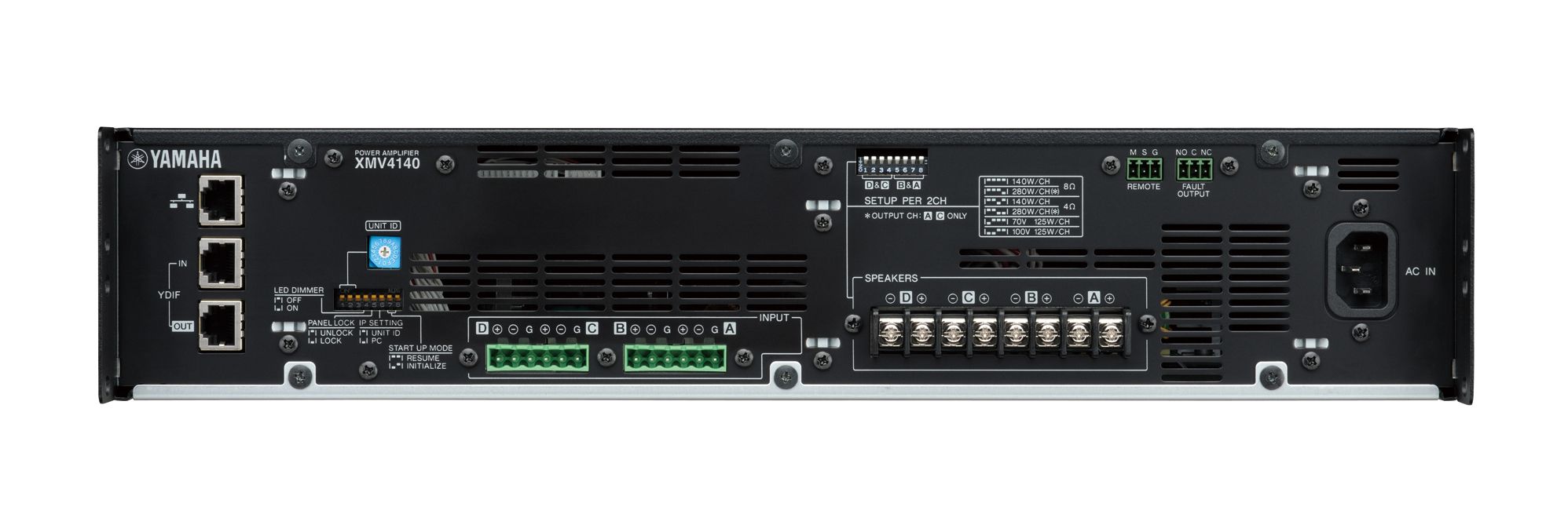 Yamaha CIS XMV Series Power Amplifier Dante