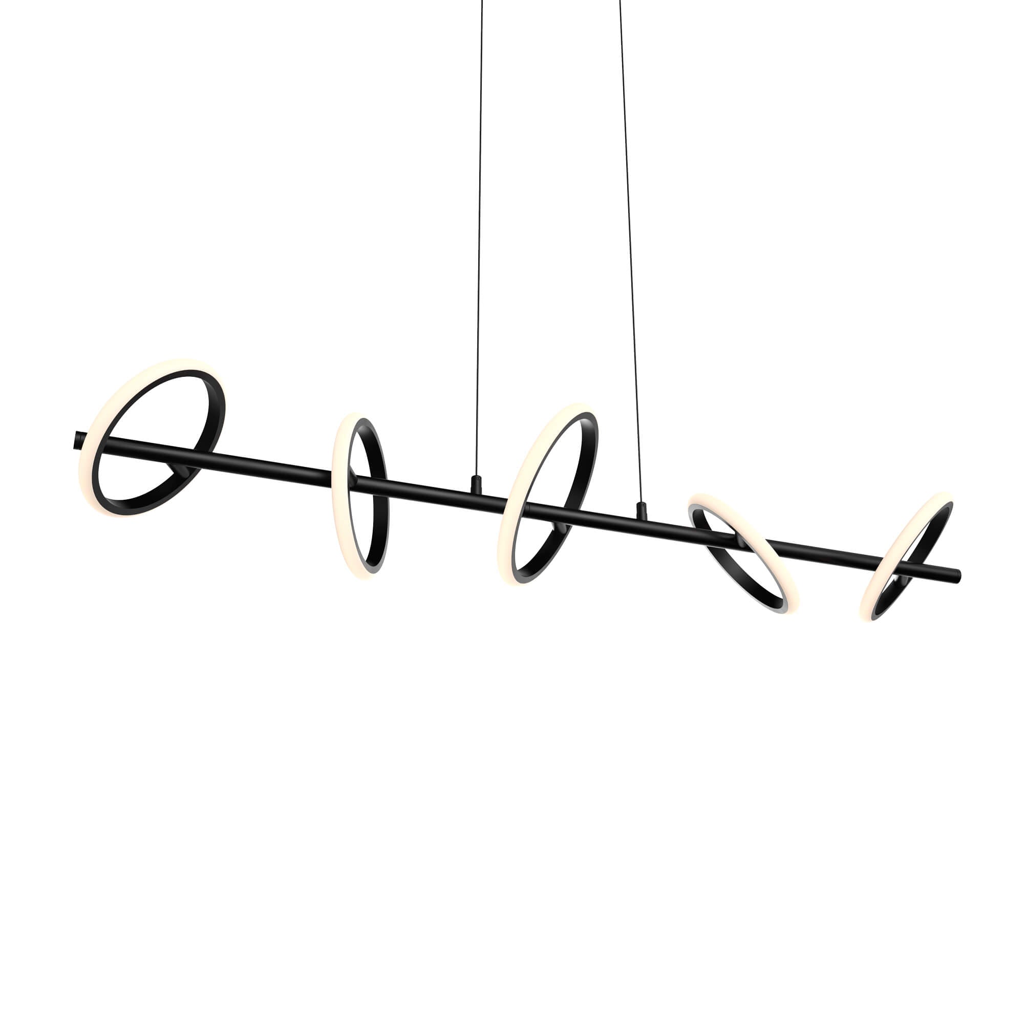 DALS 42″ Ring family, linear pendant 5 rings, 5CCT RRPD5-CC-BK