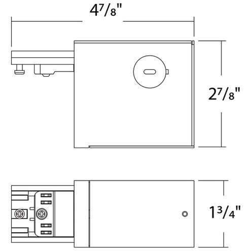 WAC Lighting Ventrix Black Track Component Ceiling Light