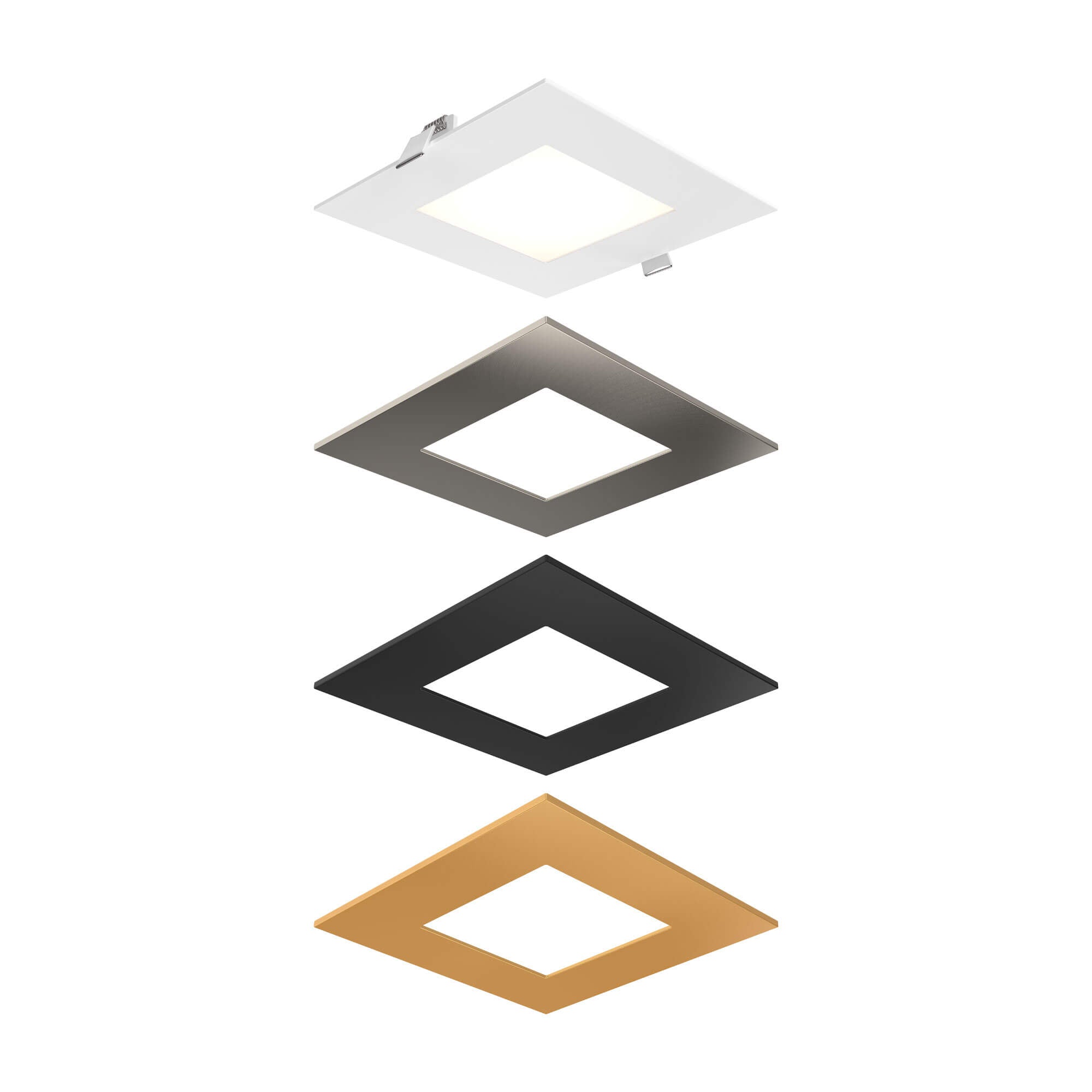 DALS 6″ Recessed square panel light with included trims - universal 120V-347V, 0-10V dimming SPN6SQ-CC-V-3T