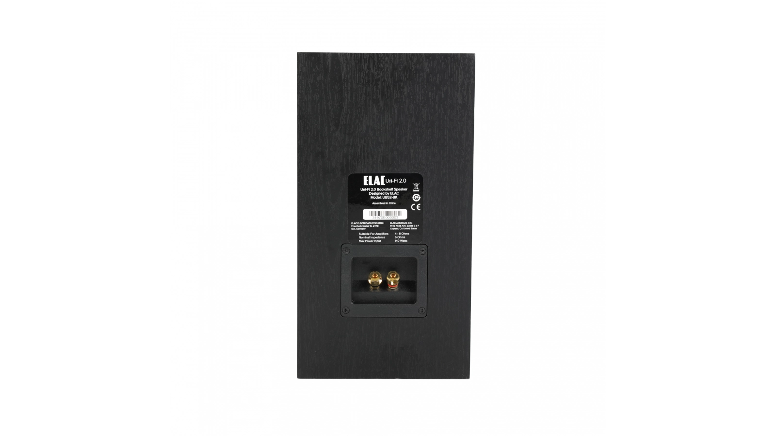 Elac Uni-Fi 2.0 Bookshelf Speaker - Black, Pair