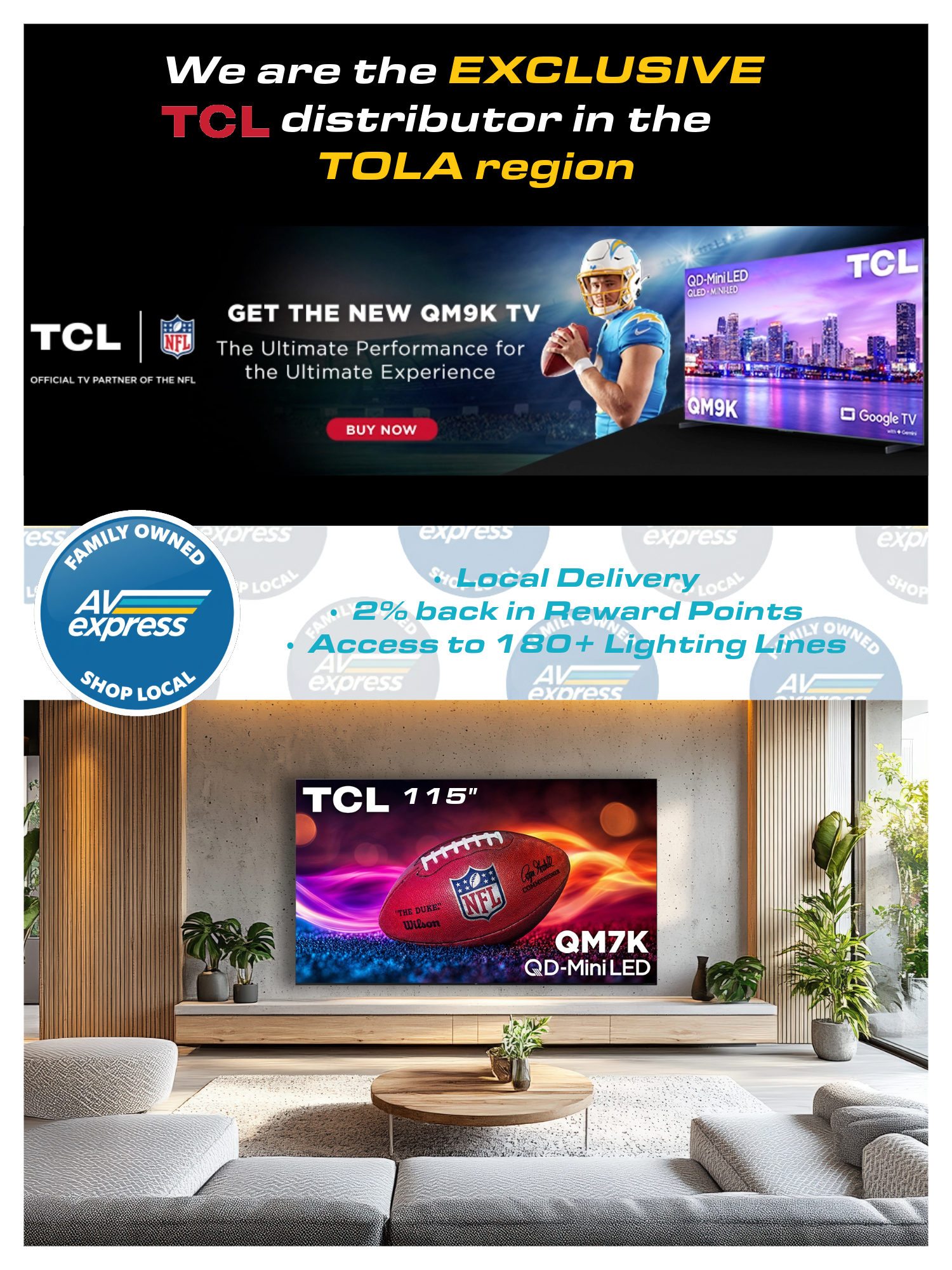 Exclusive TCL Distributor in the TOLA Region!