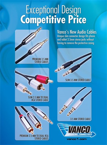 Vanco Premium 3.5mm Stereo Cable