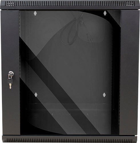 Vertical Cable 12U Wall Mount Swing Out Enclosure