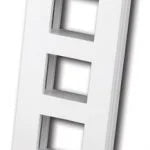 Vanco Decor Style Multi-Media Wall Plate Inserts- 3 Ports & White