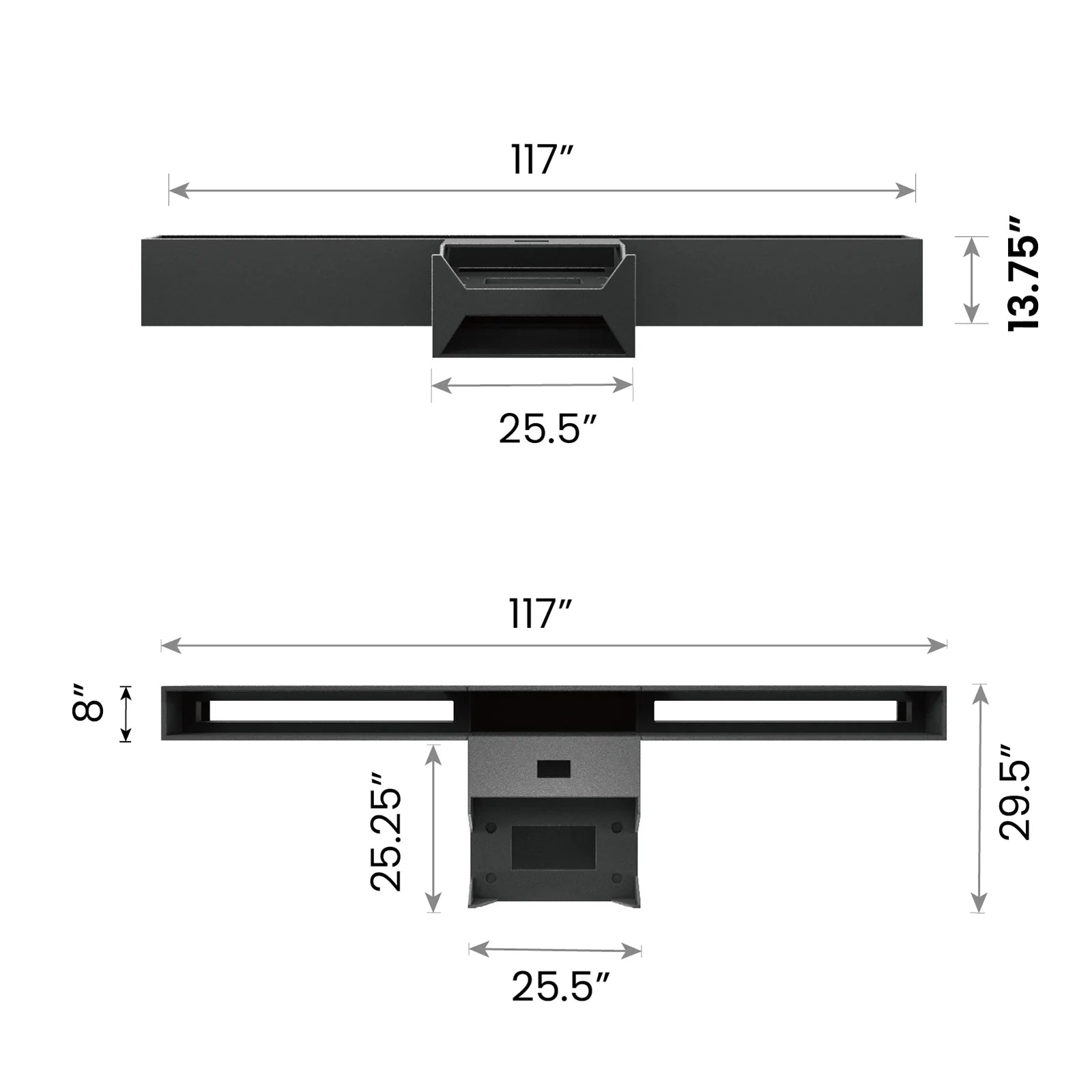 Defined Designs Station KD (100"-120") UST Projector and Self Rising Screen Furniture - Knock Down packaging