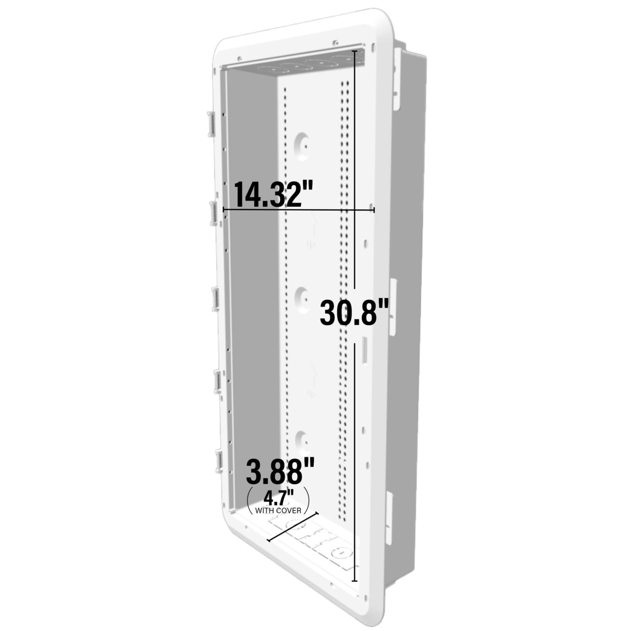 OnQ ENP3050NA 30-Inch Plastic Enclosure with Trim Ring & Hinged Door