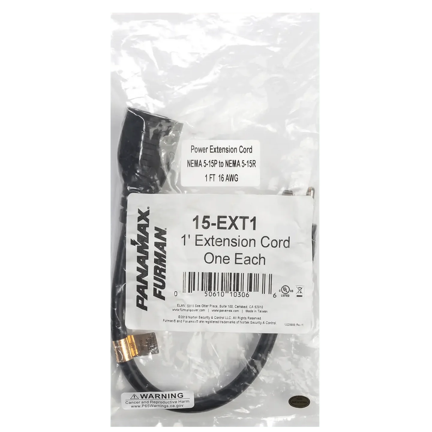 Furman Pro 15-EXT1 13 Amp 12" Extension Cable