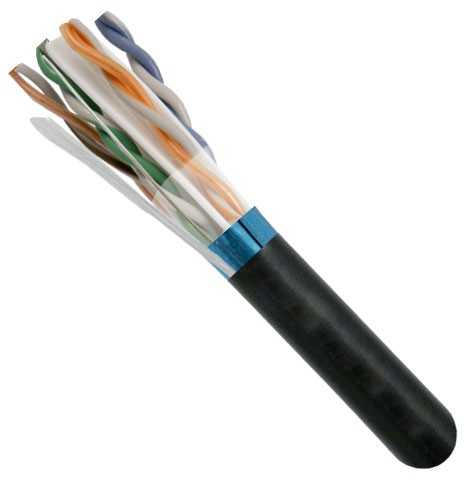 Vertical Cable 165-500/A/PS/BK 1000ft Cat6A Plenum Shielded