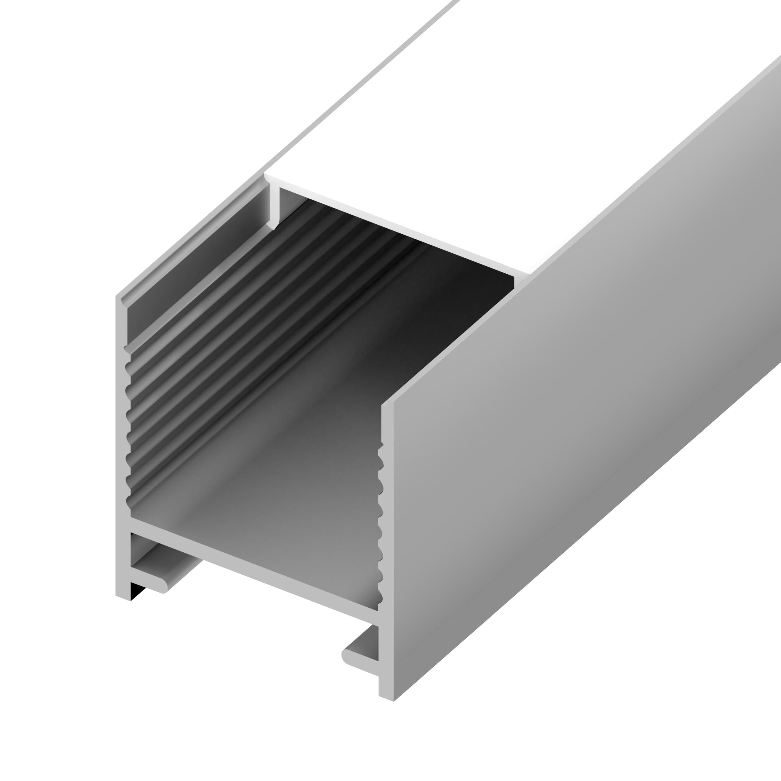 Diode Channel Bundle, 16MM Square, Aluminum, Architectural Frosted Lens, 2 open end caps, 2 closed end caps, 4 mounting clips