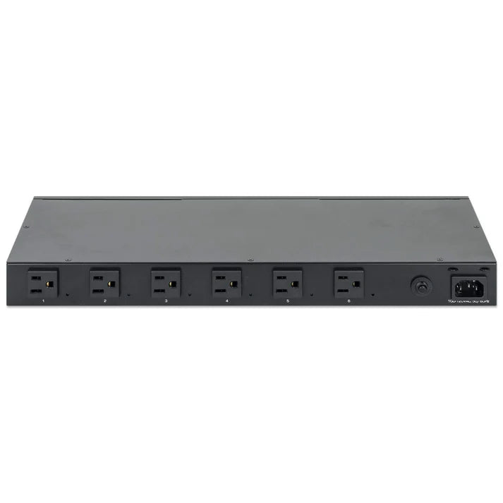 Intellinet 120234 6-Outlet 19" Rackmount Managed Metered Power Distribution Unit, TAA Compliant