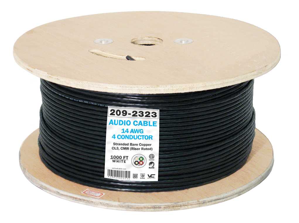 Vertical Cable 209-2324/DB 12AWG 2-Conductor Black, Direct-Burial