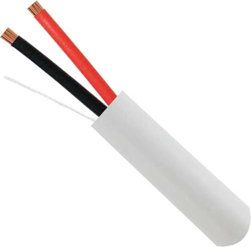 Vertical Cable 16/2 CL3P, CMP Plenum Rated, Unshielded, Stranded, Bare Copper Conductors, 1000ft, White