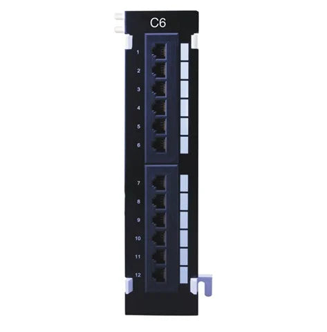 Vanco Category 6 Mini Patch Panel- Type: 12 Port