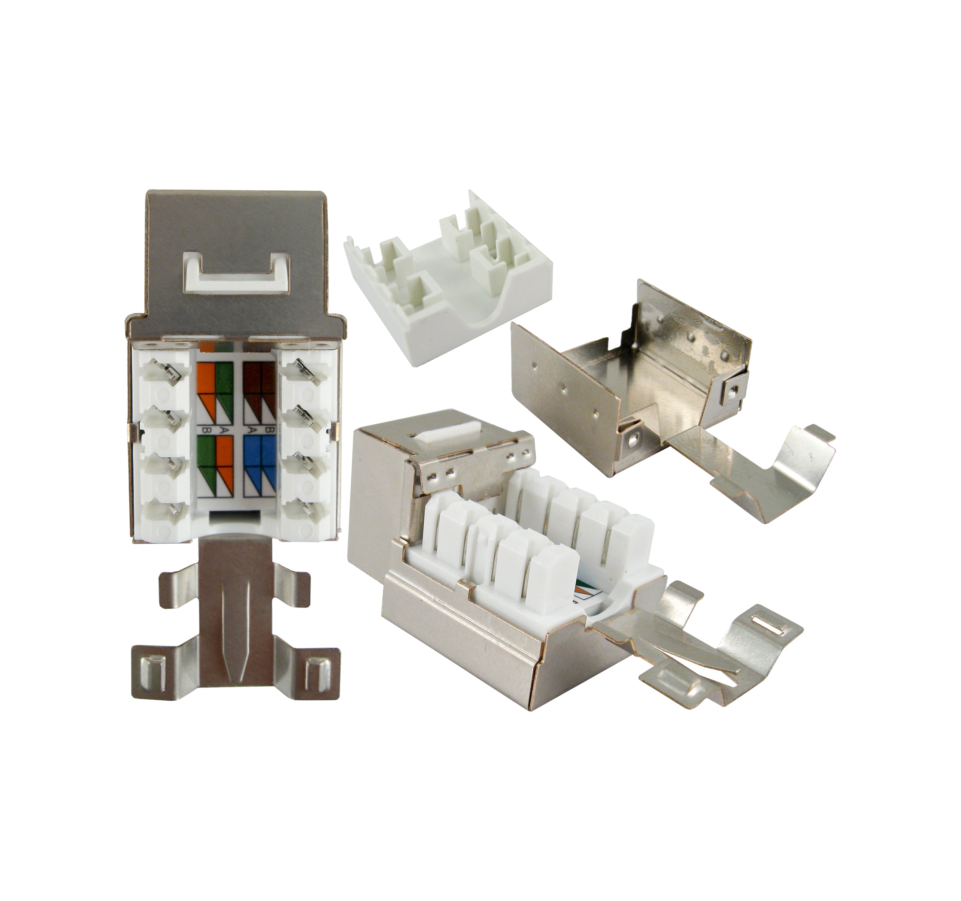 Vertical 301-J2630/S CAT5E Shielded Data Grade Keystone Jack 360° Degree 8×8 Conductors