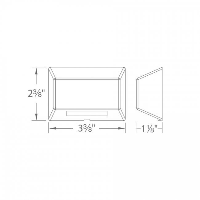 WAC Lighting 3031 Rectangular Deck & Patio Light, 3000