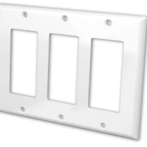 Vanco Decor Style Face Plates- Triple & White