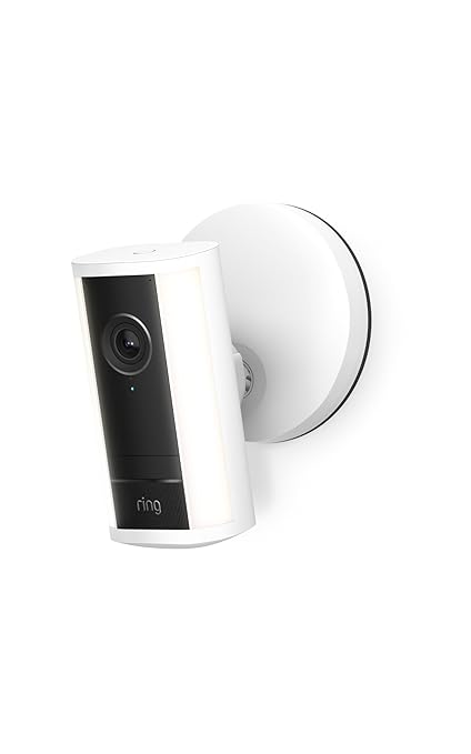Ring Spotlight Cam Pro, Power over Ethernet (Newest Model), White