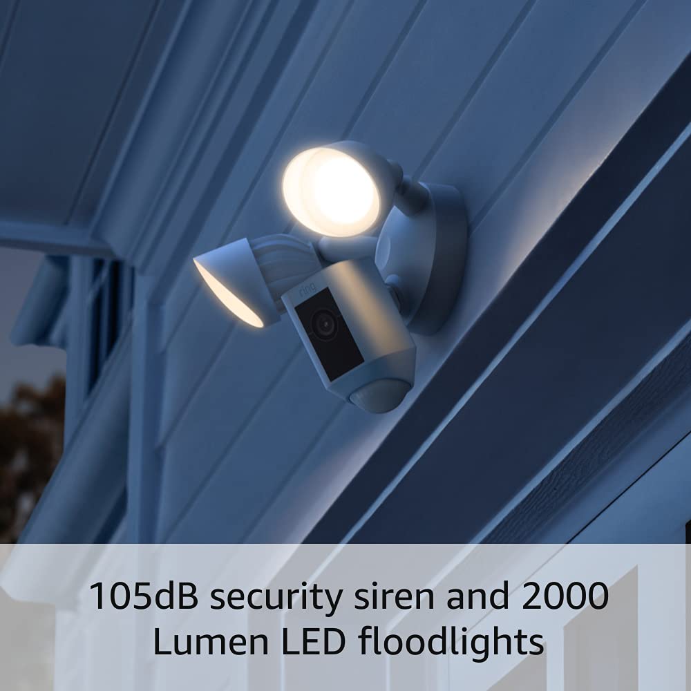 Ring Floodlight Cam Wired Plus with motion-activated 1080p HD video