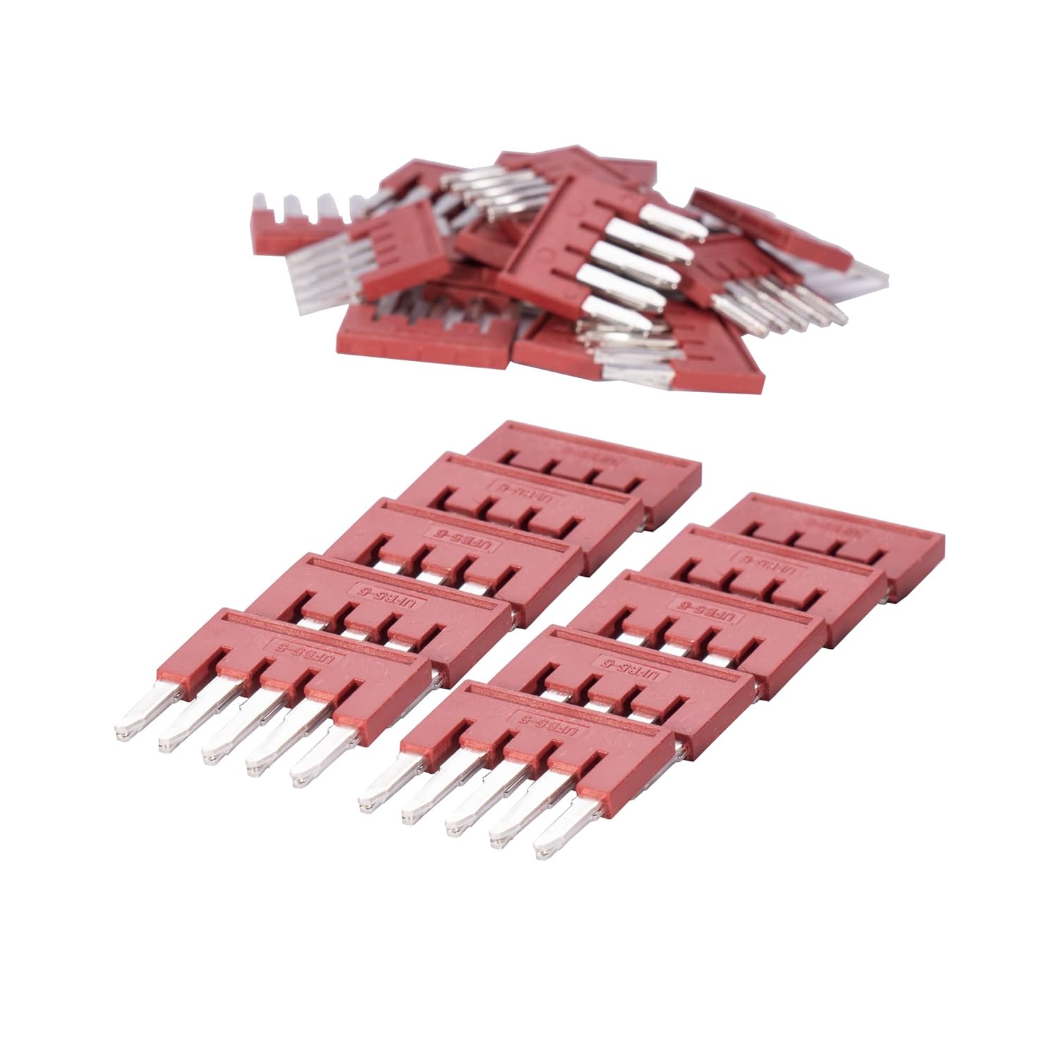 ProEdge UFB FBS DIN Rail Terminal Block Press-Fit Jumper 5 Pole Plug-in Bridge Five Pole Set for 2.5mm Terminal Block