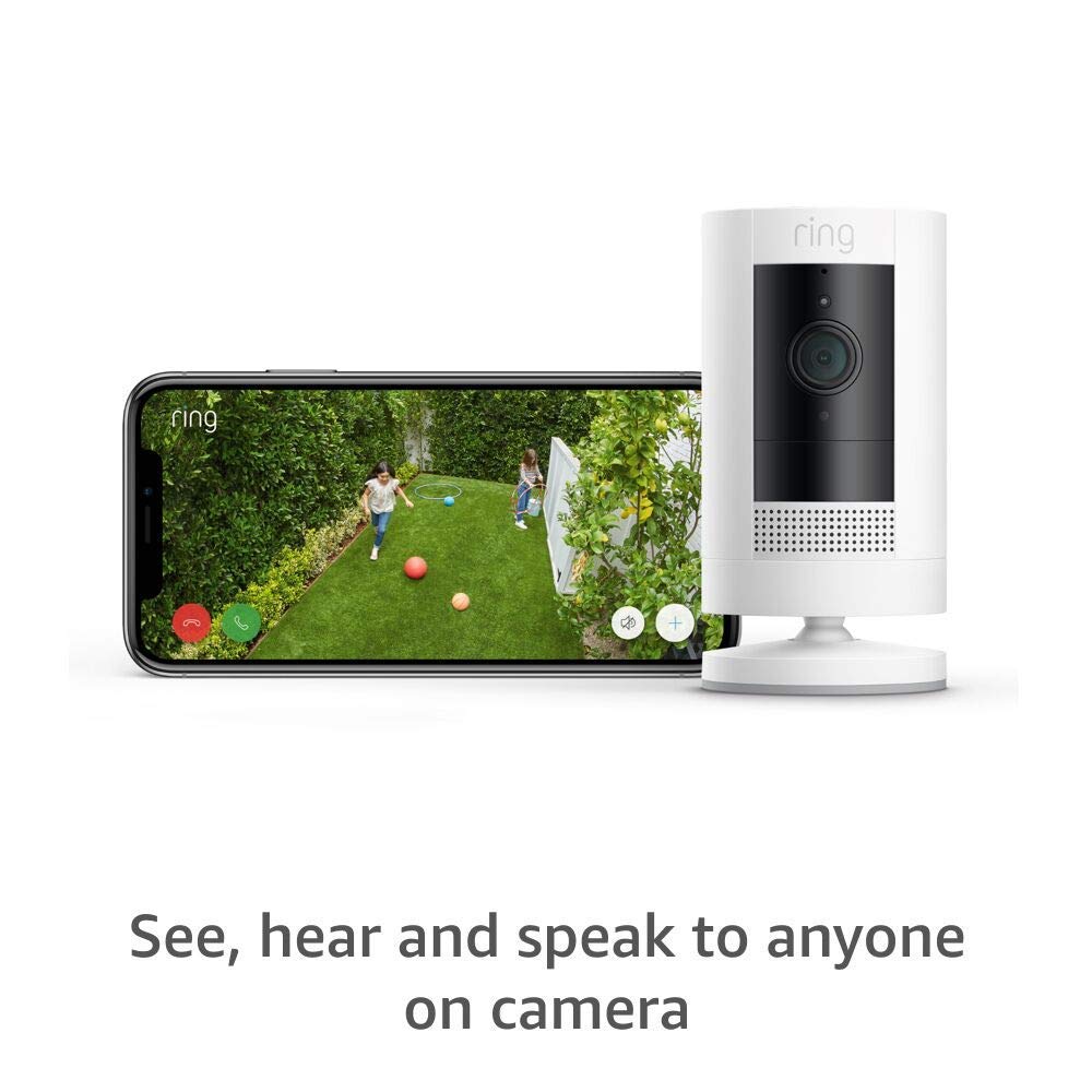 Ring Outdoor Cam (Stick Up Cam) Battery, White