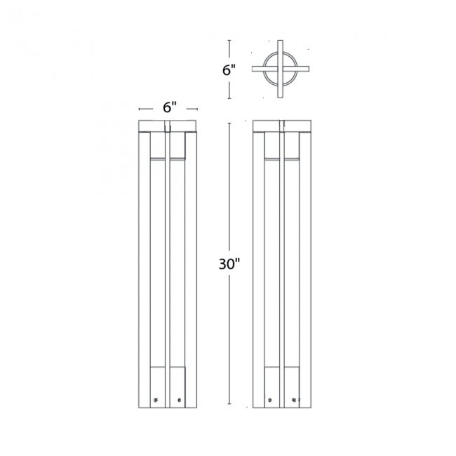 WAC Lighting Chamber LED Bollard, 3000K