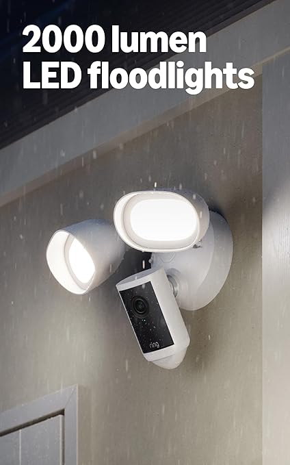 Ring Ring Floodlight Cam Pro, Wired (Newest Model)