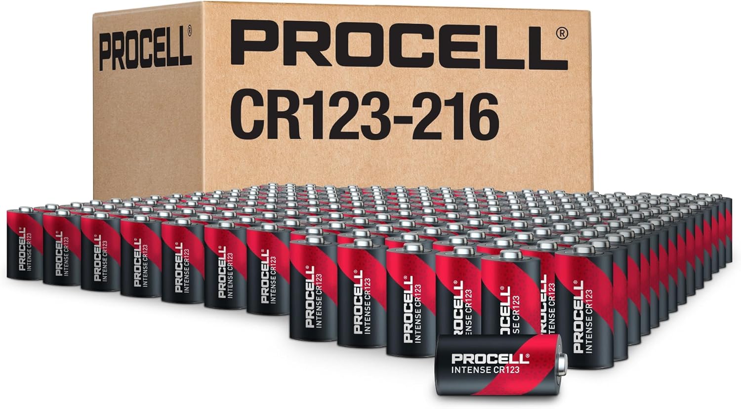 Procell High Power Lithium Intense CR123 - CASE of 216