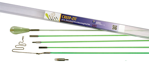 LSDI LS-81-130 Creep-Zit 30 ft. Threaded Connector Wire Running Rod Kit
