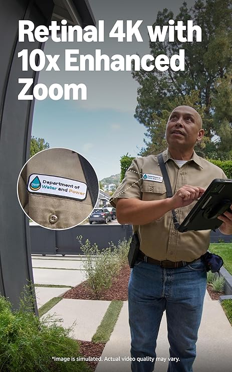 Ring Wired Doorbell Pro, Power over Ethernet — 4K (Newest Model)