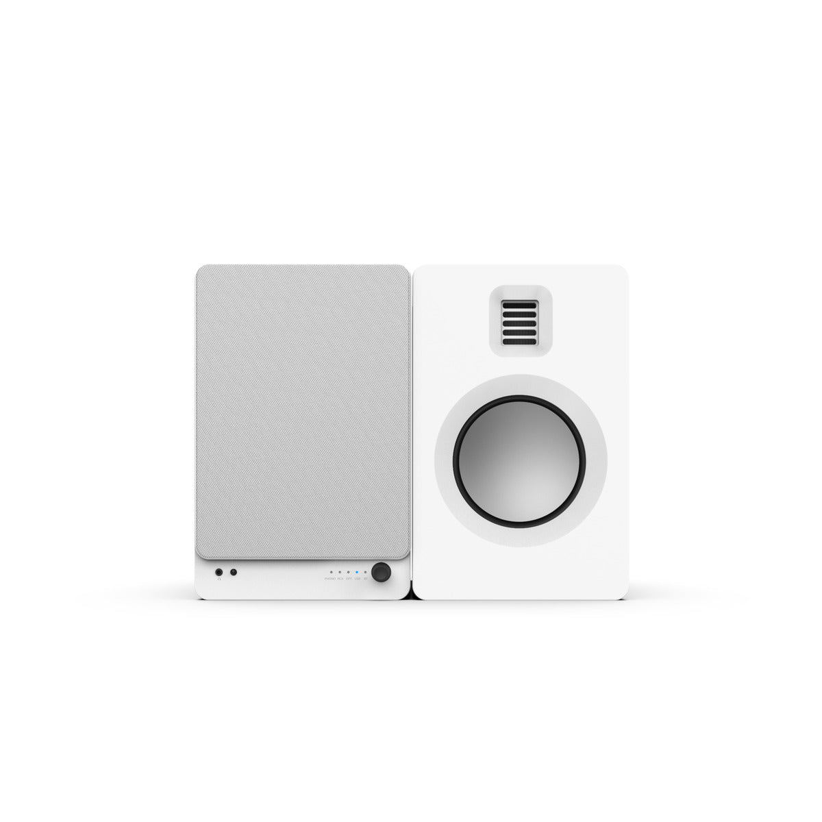 Kanto TUKMW Premium Powered Speaker with Headphone Out, USB DAC, Dedicated Phono Pre-amp, Bluetooth, Matte White