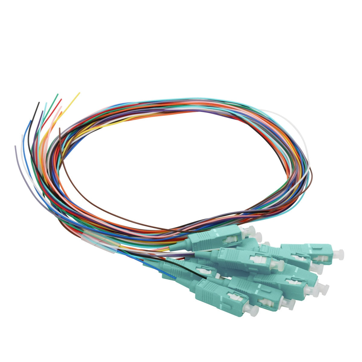 Cleerline PT-ST06-MM-3M Fiber Optic Pigtail Set, 6F OM4, Simplex ST/UPC to Blunt, 900 µm Buffered, 3.0 m / 9.8 ft Per Each