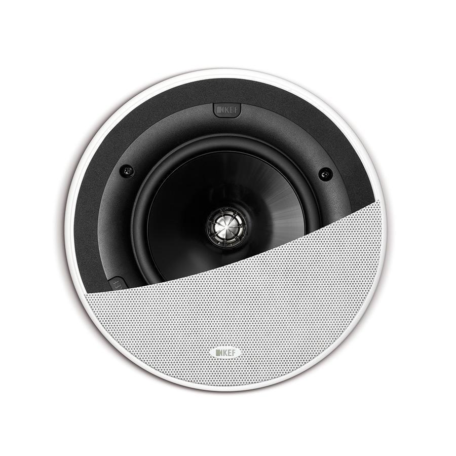 Kef 6.5" In-Ceiling Ultra Thin Bezel Loudspeaker White Ci160QR, Each