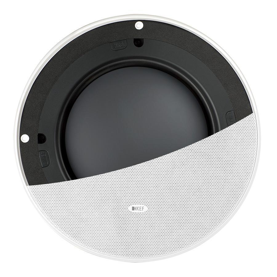 Kef T Series Thin Subwoofer (Round) White Ci200TRb, Each