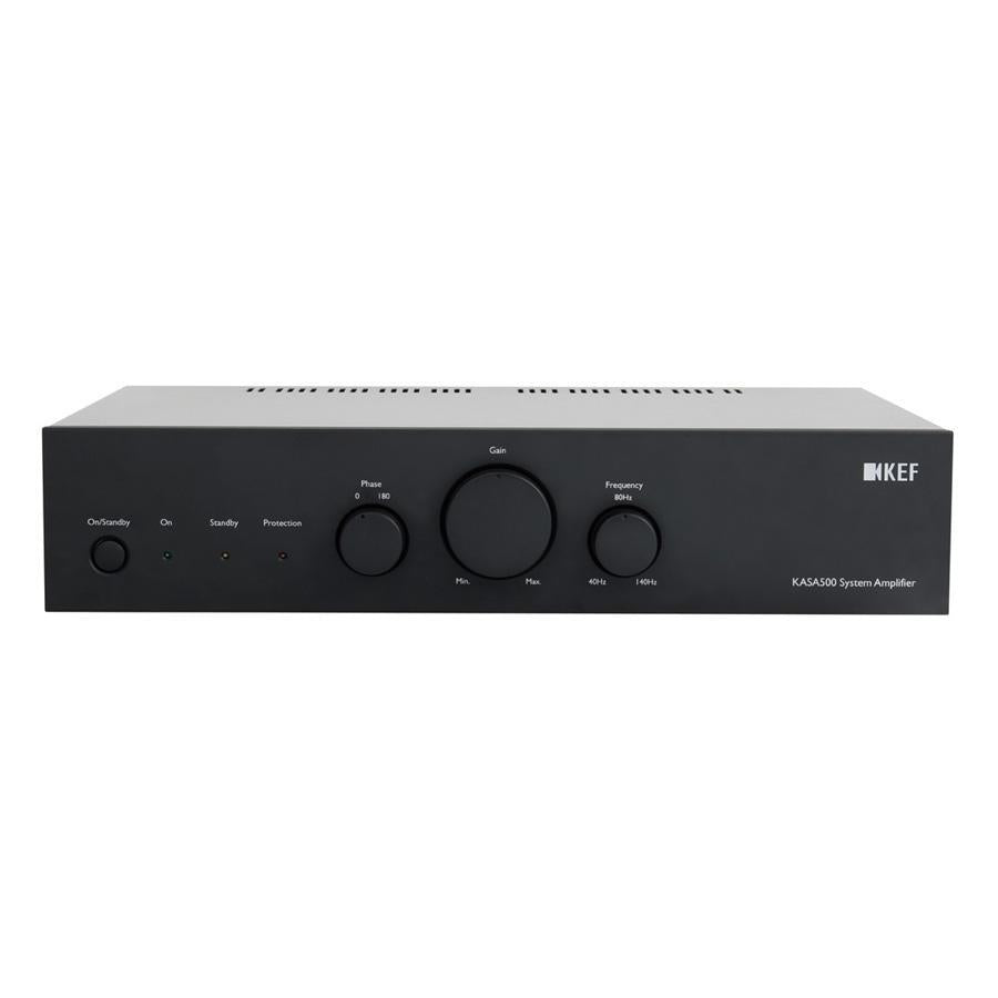 Kef DSP Controlled 250W x 2 Systems Amp Subwoofer Black KASA500, Each