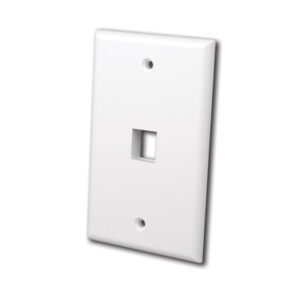 Vanco Multi-Media Keystone Wall Plates- 1 Port & White