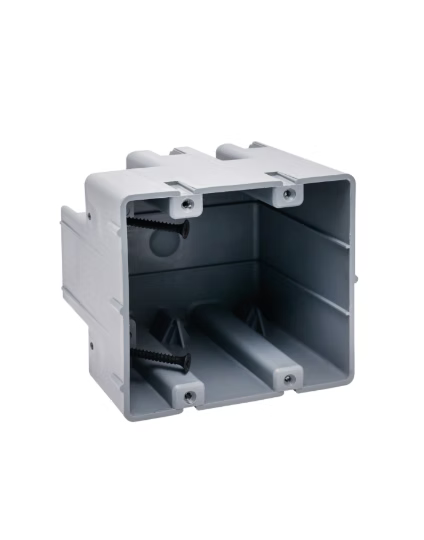 Dynatech Screw In Device Box with Depth Adjustable, Internal, Stud Screws